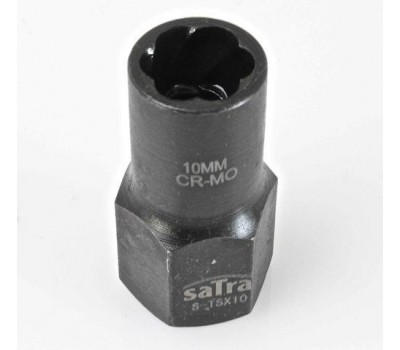 Головка ударная Cr-Mo для слизанных гаек 6-гр. 1/2 10 мм SATRA S-TSX10