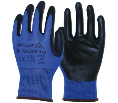 Масло-бензо стойкие перчатки 10разм. (нейлон) 12пар, уп. ASTA A-GLOV10 (12x)