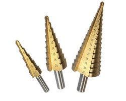 Набор ступенчатых сверел 3 шт. ( 4-12, 4-20, 4-32 мм) деревянный кейс GEKO G38502-foto3