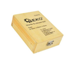 Набор ступенчатых сверел 3 шт. ( 4-12, 4-20, 4-32 мм) деревянный кейс GEKO G38502-foto4