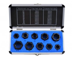 Набор для выкручивания сорванных гаек 10 единиц GEKO G30032-foto2