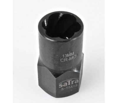 Головка ударная Cr-Mo для слизанных гаек 6-гр. 1/2 13 мм SATRA S-TSX13