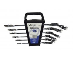 Набор ключей комбинированных шарнирно-трещоточных 6 предметов GEKO G10339-foto3