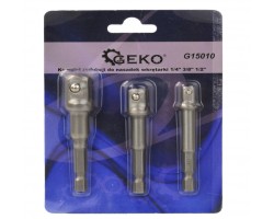 Переходники для шуруповерта, набор (1/2",3/8",1/4") GEKO G15010-foto4