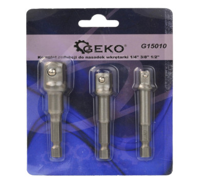Переходники для шуруповерта, набор (1/2",3/8",1/4") GEKO G15010
