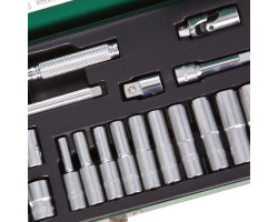 Набор торцевых головок 1/4". от 4 до 13 мм. 26 предметов (2626M) 6 граней HANS-foto3