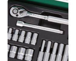 Набор торцевых головок 1/4". от 4 до 13 мм. 26 предметов (2626M) 6 граней HANS-foto4