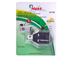 Переходник ударный 3/4"M х 1/2"F со сменным квадратом (86884) HANS-foto2