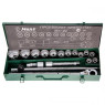 Набор торцевых головок 3/4"DR 19-50мм.12граней. 17 предметов (6617-2M 12PT) HANS