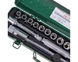 Набор головок 1/2" 17 предметов 6 гран (9.10.11.12.13.14.15.16.17.19.22.24.27) (4617MU) HANS-foto4