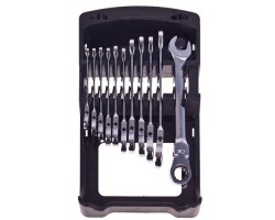 Набор ключей комбинированных. трещоточных с карданом. 11 предметов.8-19 мм.-foto2