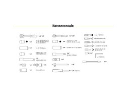 Универсальный набор инструмента 1/4" & 1/2", 108 предм. (12 гран.) (НГ-4108П-12) ALLOID-foto5