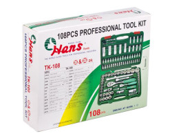 Набор торц. головок 1/4"DR4-14мм и 1/2"DR10-32 мм,108 предм.(6 гран.) (TK-108) HANS-foto7