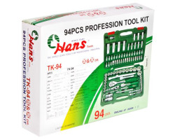 Набор торц. головок 1/4"DR4-14мм и 1/2"DR10-32 мм,94 предм.(6гран.) (TK-94) HANS-foto8