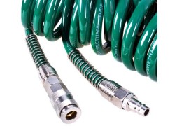 Шланг спиральный для пневмоинструмента 8*12мм*10м с переходниками (V-81210Р) STRONG-foto2