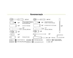 Универсальный набор инструмента 1/4" & 1/2", 94 предм. (6 гран.) (НГ-4094П-6) ALLOID-foto5