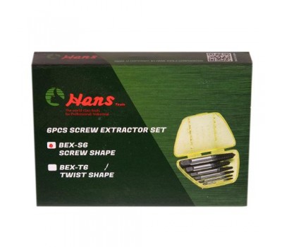 Комплект экстракторов для откручивания заломаных шпилек (BEX-S6) HANS