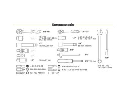 Универсальный набор инструмента 1/4" & 1/2", 82 предм. (НГ-4082П) ALLOID-foto7