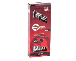 Набор накидных ключей 6 шт., 6-17 мм Cr-V INTERTOOL HT-1101-foto3