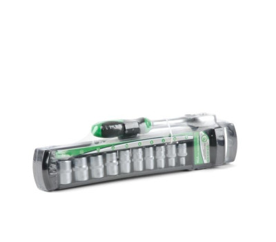 Набор головок 10 шт 1/4" c трещоткой INTERTOOL ET-6008