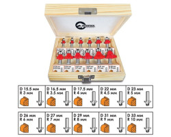 Набор фрез калевочных, 12 шт. INTERTOOL HT-0077-foto8