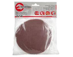 Круг наждачный самоклеющийся 125 мм, К240, уп. 10 ед. INTERTOOL BT-0524-foto2