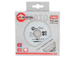 Диск отрезной Turbo, алмазный 115 мм, 16-18% INTERTOOL CT-2001-foto2