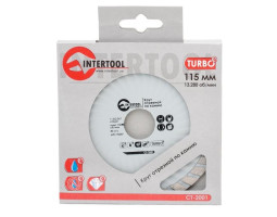 Диск отрезной Turbo, алмазный 115 мм, 16-18% INTERTOOL CT-2001-foto2