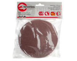 Круг наждачный самоклеющийся 125 мм, К320, уп. 10 ед. INTERTOOL BT-0532-foto2