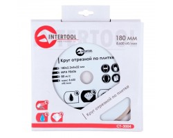 Диск отрезной алмазный со сплошной кромкой 180 мм, 16-18% INTERTOOL CT-3004-foto2