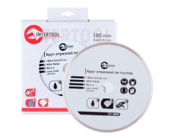 Диск отрезной алмазный со сплошной кромкой 180 мм, 16-18% INTERTOOL CT-3004-foto3