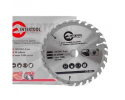 Диск пильный по дереву с твердосплавными напайками 160x20x1,5 мм; 30 зубьев INTERTOOL CT-3016-foto3