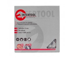 Диск пильный по дереву с твердосплавными напайками 160x20x1,5 мм; 30 зубьев INTERTOOL CT-3016-foto4