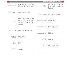 Профессиональный набор инструментов 1/4" & 1/2" 61 ед INTERTOOL ET-6061-foto2