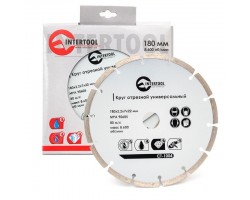 Диск отрезной сегментный, алмазный 180 мм, 16-18% INTERTOOL CT-1004-foto3