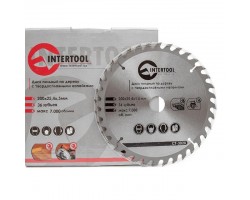 Диск пильный по дереву с твердосплавными напайками 200x25,4x1,5 мм; 36 зубьев INTERTOOL CT-3020-foto3