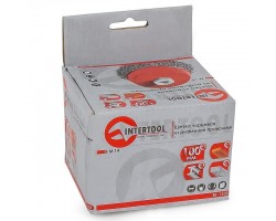 Щетка чашечная 100 мм, для УШМ, М14 (витая проволока) INTERTOOL BT-1100-foto2