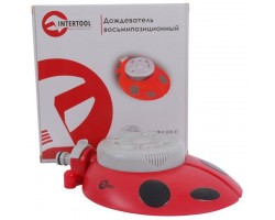 Дождеватель восьмипозиционный на базе "божья коровка", для восьми различных площадей полива INTERTOOL GE-0073-foto2