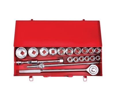 Набор инструмента 3/4", 20 ед (гол. 19-50 мм) металлический кейс INTERTOOL ET-6024