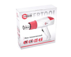 Фен технический 2000 Вт, 2 режима, 400-600 град., 300-500 л/мин INTERTOOL DT-2416-foto2