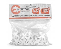 Набор дистанционных крестиков для плитки 5,0 мм / 100 шт INTERTOOL HT-0355