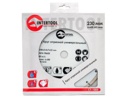 Диск отрезной сегментный, алмазный 230 мм, 16-18% INTERTOOL CT-1005-foto2
