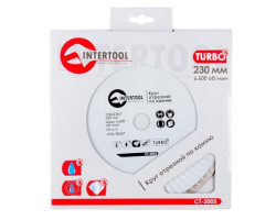 Диск отрезной Turbo, алмазный 230 мм, 16-18% INTERTOOL CT-2005-foto3