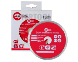 Диск отрезной алмазный со сплошной кромкой 115 мм, 22-24% INTERTOOL CT-3006-foto2