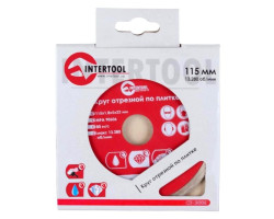 Диск отрезной алмазный со сплошной кромкой 115 мм, 22-24% INTERTOOL CT-3006-foto3