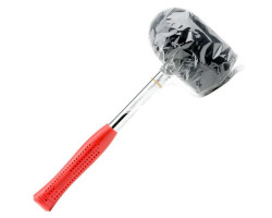 Киянка резиновая 1250г, 90мм черная резина, металлическая ручка INTERTOOL HT-0228-foto3