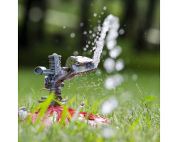 Дождеватель пульсирующий с полной/частичной зоной полива на базе, круг/сектор полива до 12 м, metal INTERTOOL GE-0074-foto2