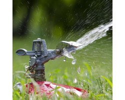 Дождеватель пульсирующий с полной/частичной зоной полива на базе, круг/сектор полива до 12 м, metal INTERTOOL GE-0074-foto3
