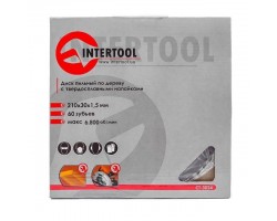 Диск пильный по дереву с твердосплавными напайками 210x30x1,5 мм; 60 зубьев INTERTOOL CT-3024-foto3