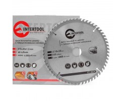 Диск пильный по дереву с твердосплавными напайками 210x30x1,5 мм; 60 зубьев INTERTOOL CT-3024-foto4